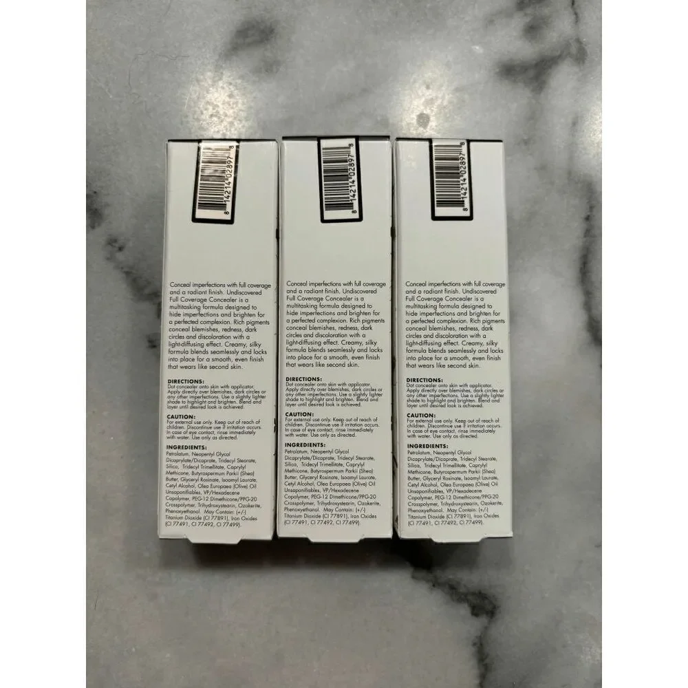 Kristofer Buckle Undiscovered Full Coverage Concealer in Medium Neutral Lot of 3